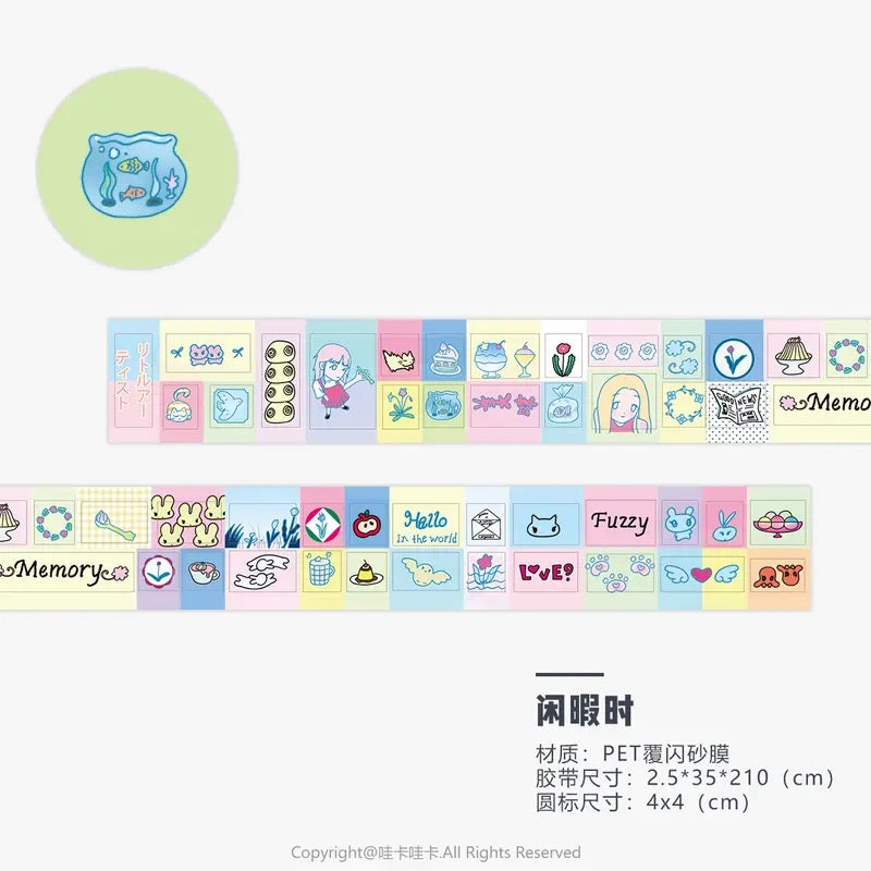 Dream Core Cartoon Avatar Sticker Roll