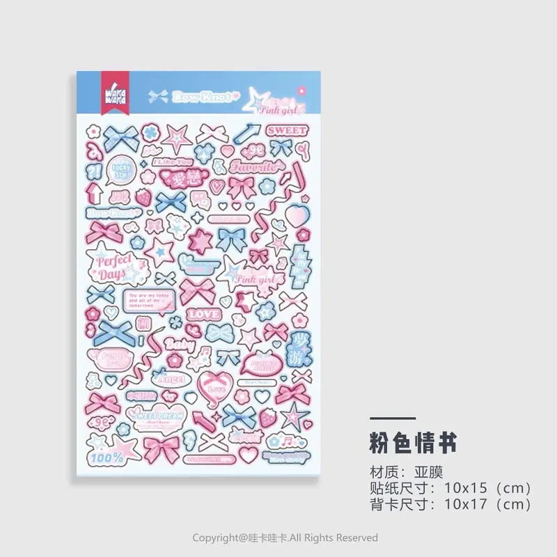 Sweet And Cool Black Pink Stickers