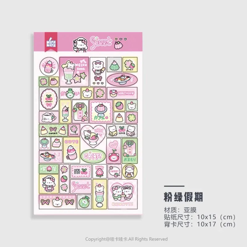 Sweet And Cool Black Pink Stickers