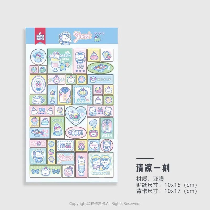 Sweet And Cool Black Pink Stickers