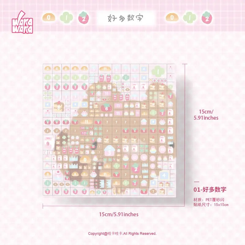 Block PET Sticker Scrapbook Material