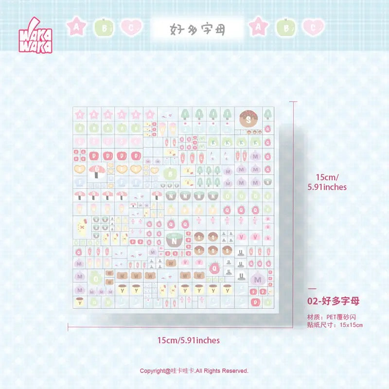 Block PET Sticker Scrapbook Material