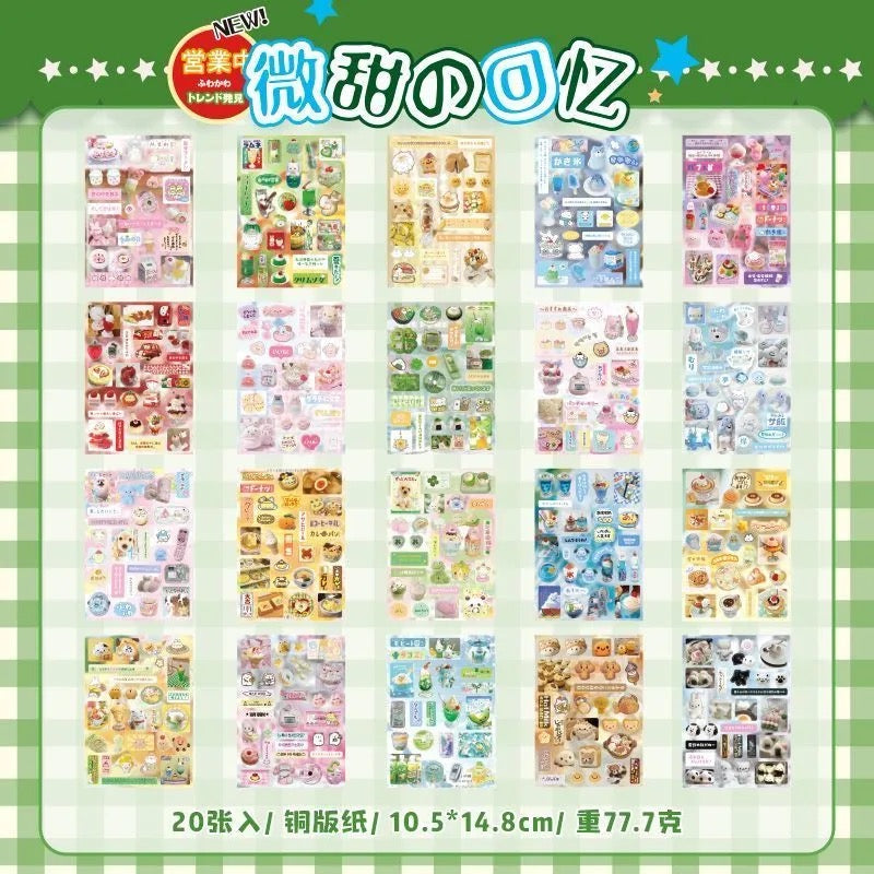 20Pages Old Time Grocery Store Sticker Book
