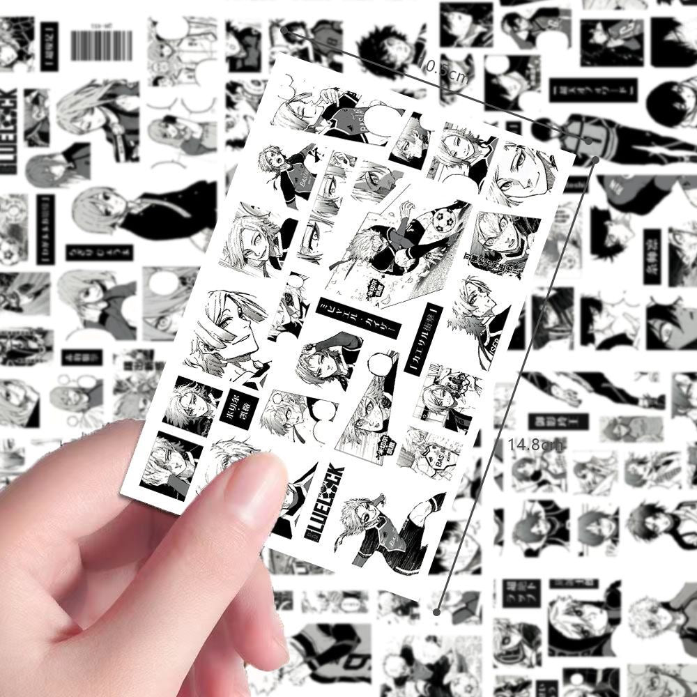 8 Sheets Blue Lock Stickers