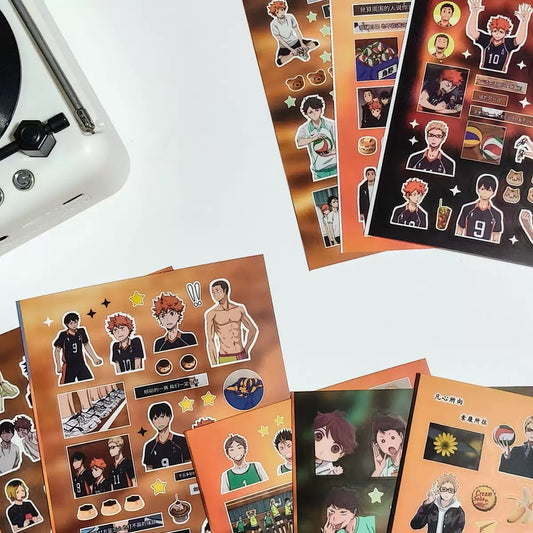 8 Sheets Haikyuu!! Stickers A&B