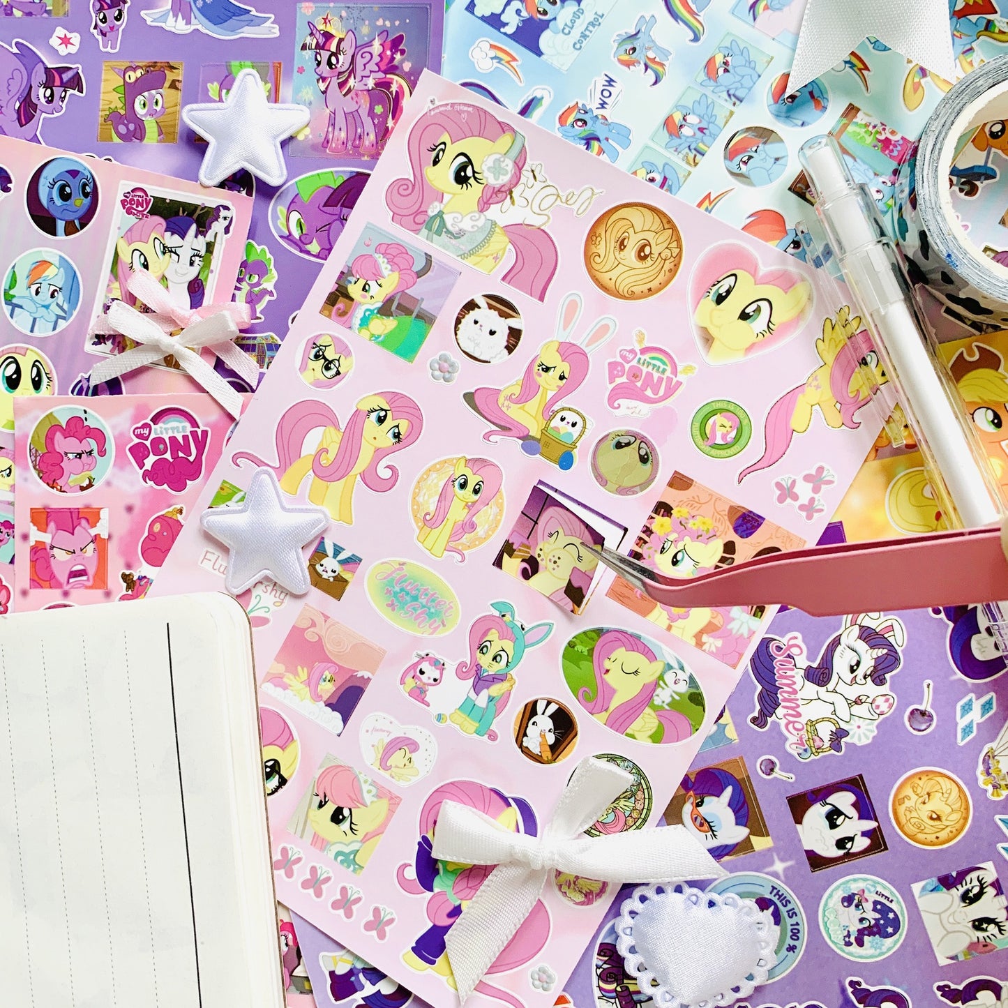 8 Sheets ‌My Little Pony Stickers A
