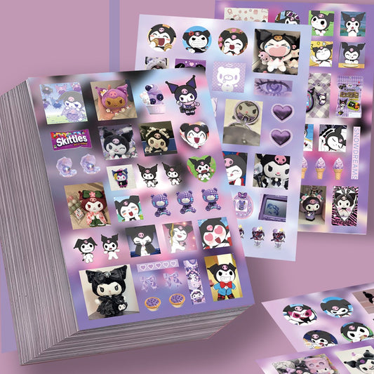 8 Sheets Kuromi Stickers D