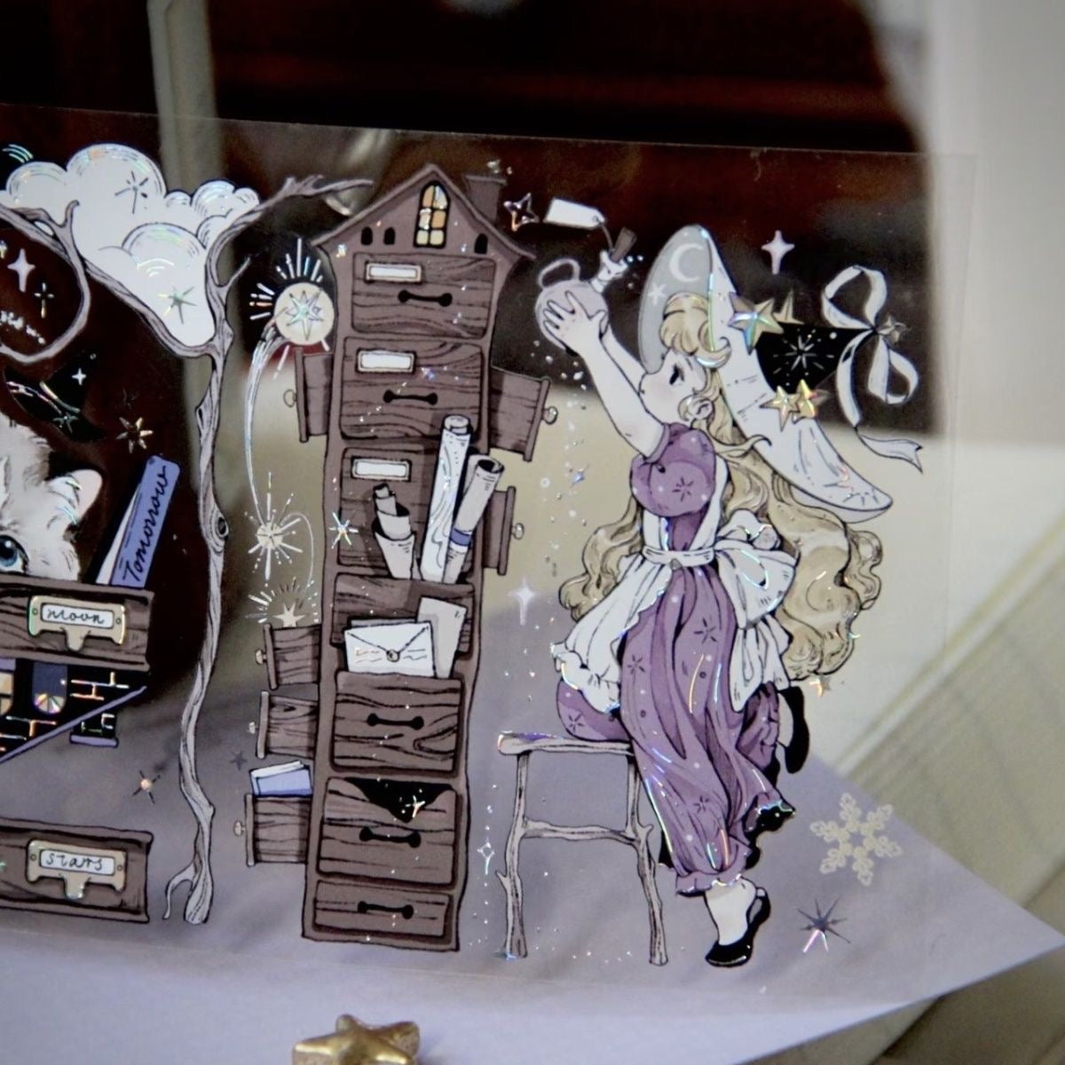 1.28M Little Witch Sticker Roll