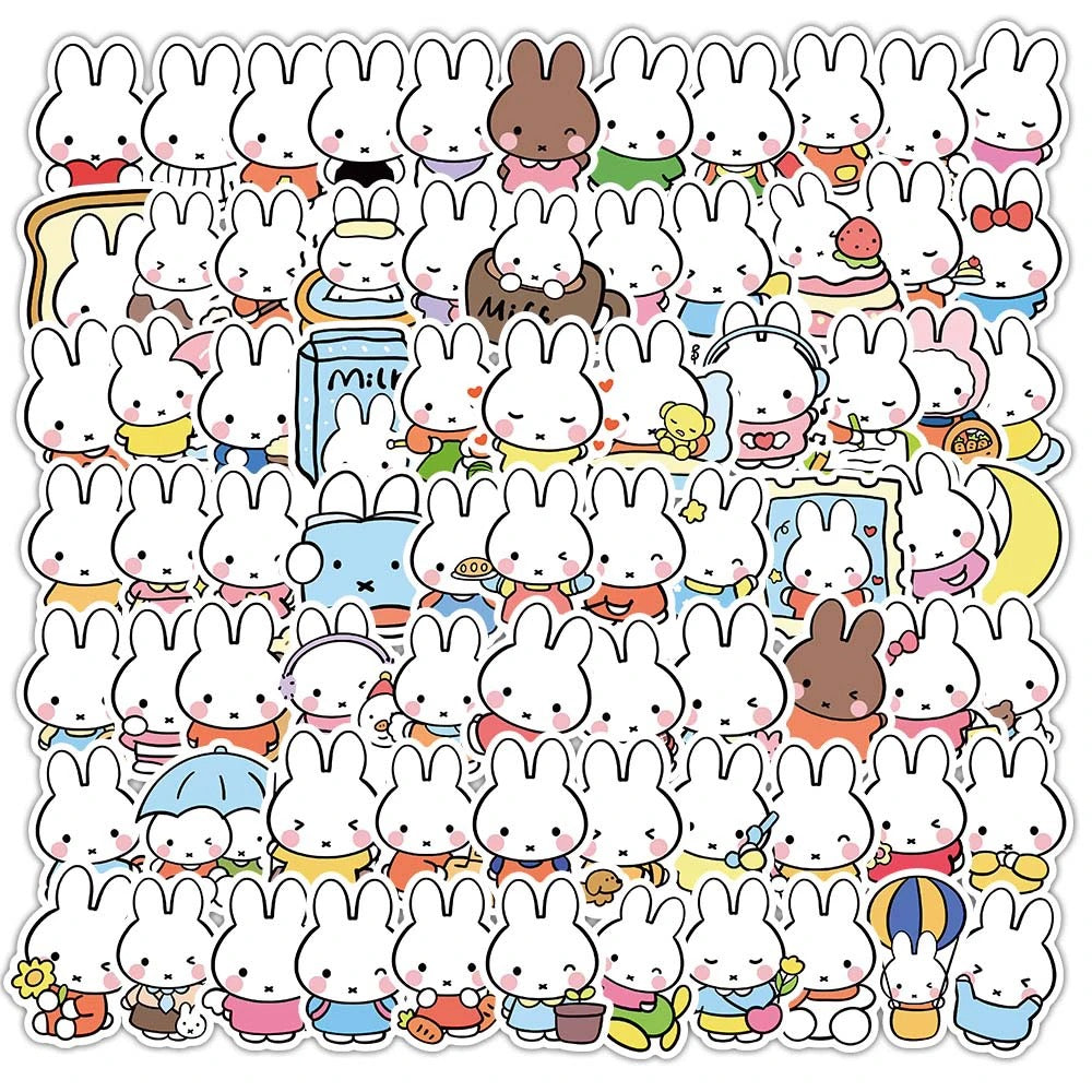 100Pcs Miffy Cartoon Creative Stickers