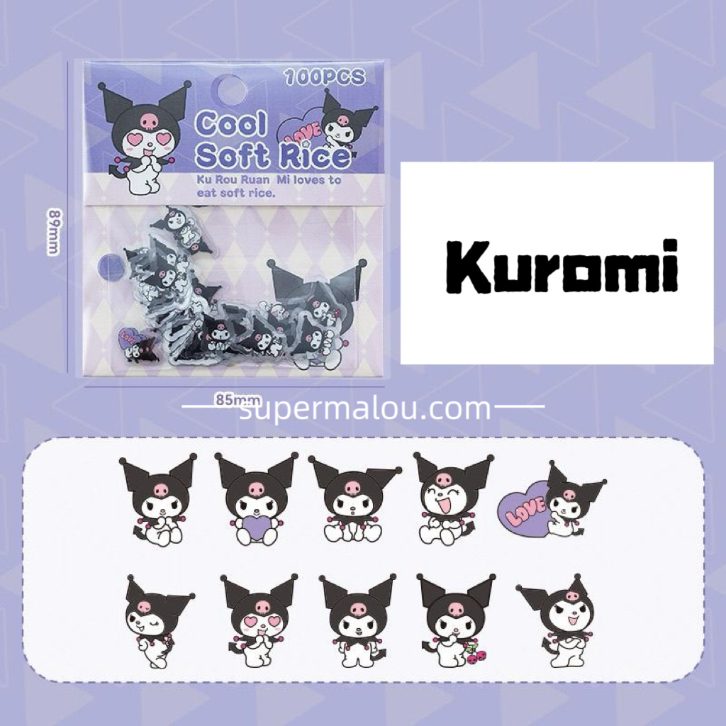 100pcs Sanrio Waterproof Tiny Stickers