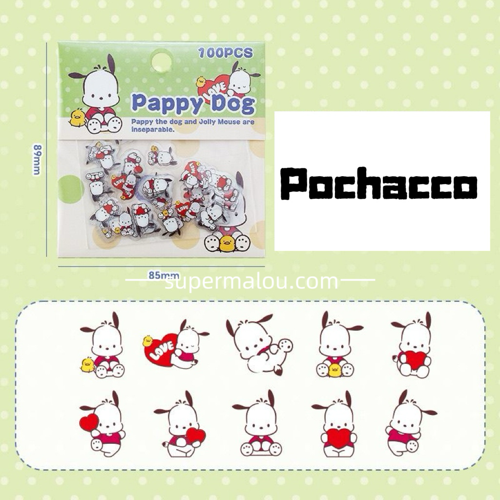 100pcs Sanrio Waterproof Tiny Stickers