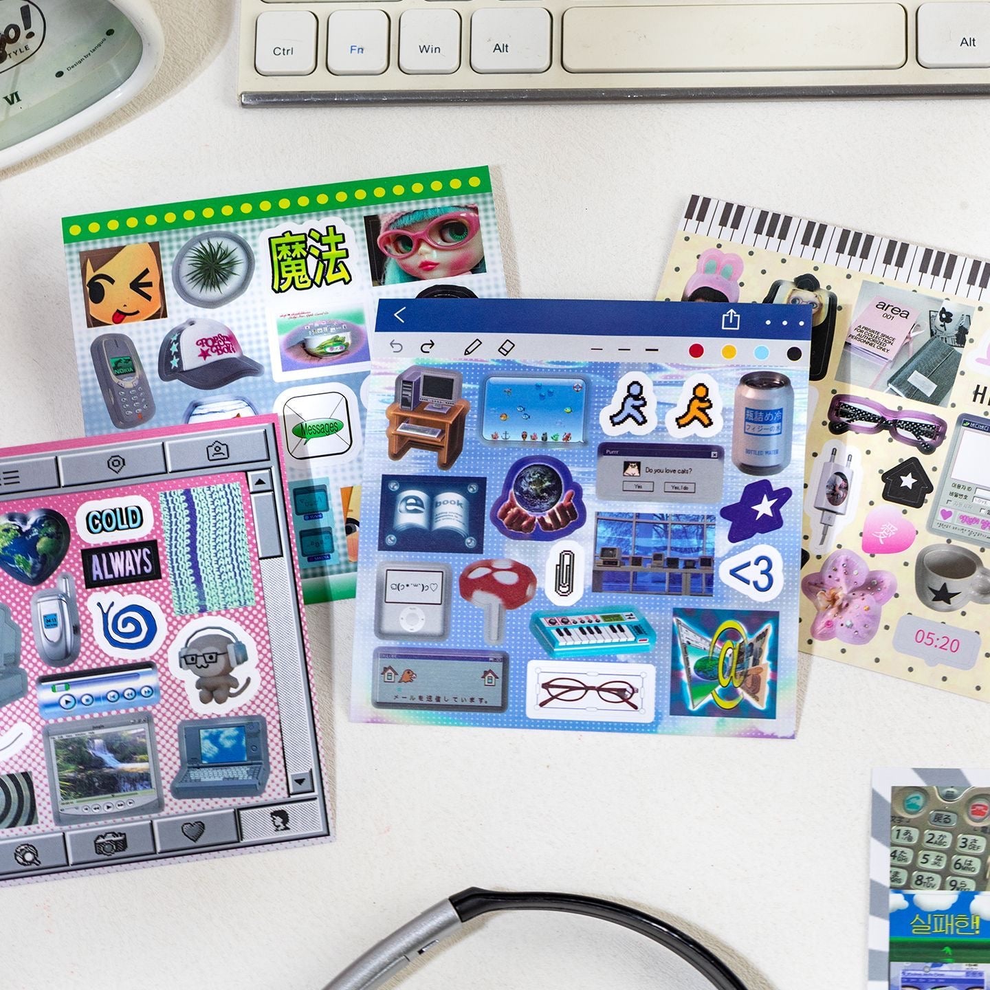 20Pages Colorful Bazaar Sticker Book