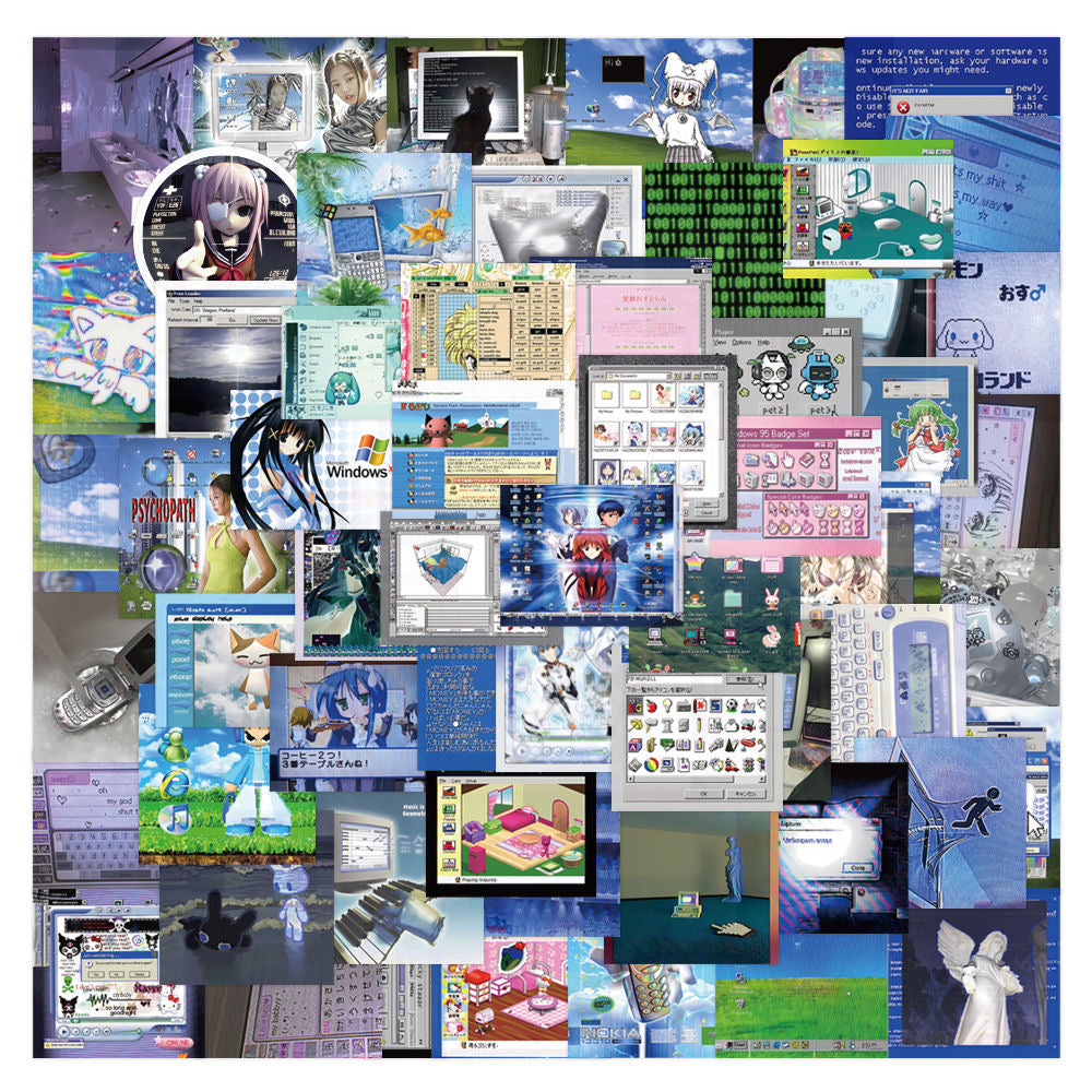 103Pcs Webcore Style Waterproof Stickers