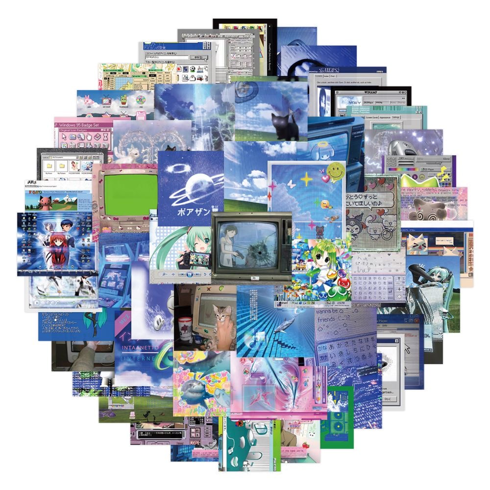 103Pcs Webcore Style Waterproof Stickers