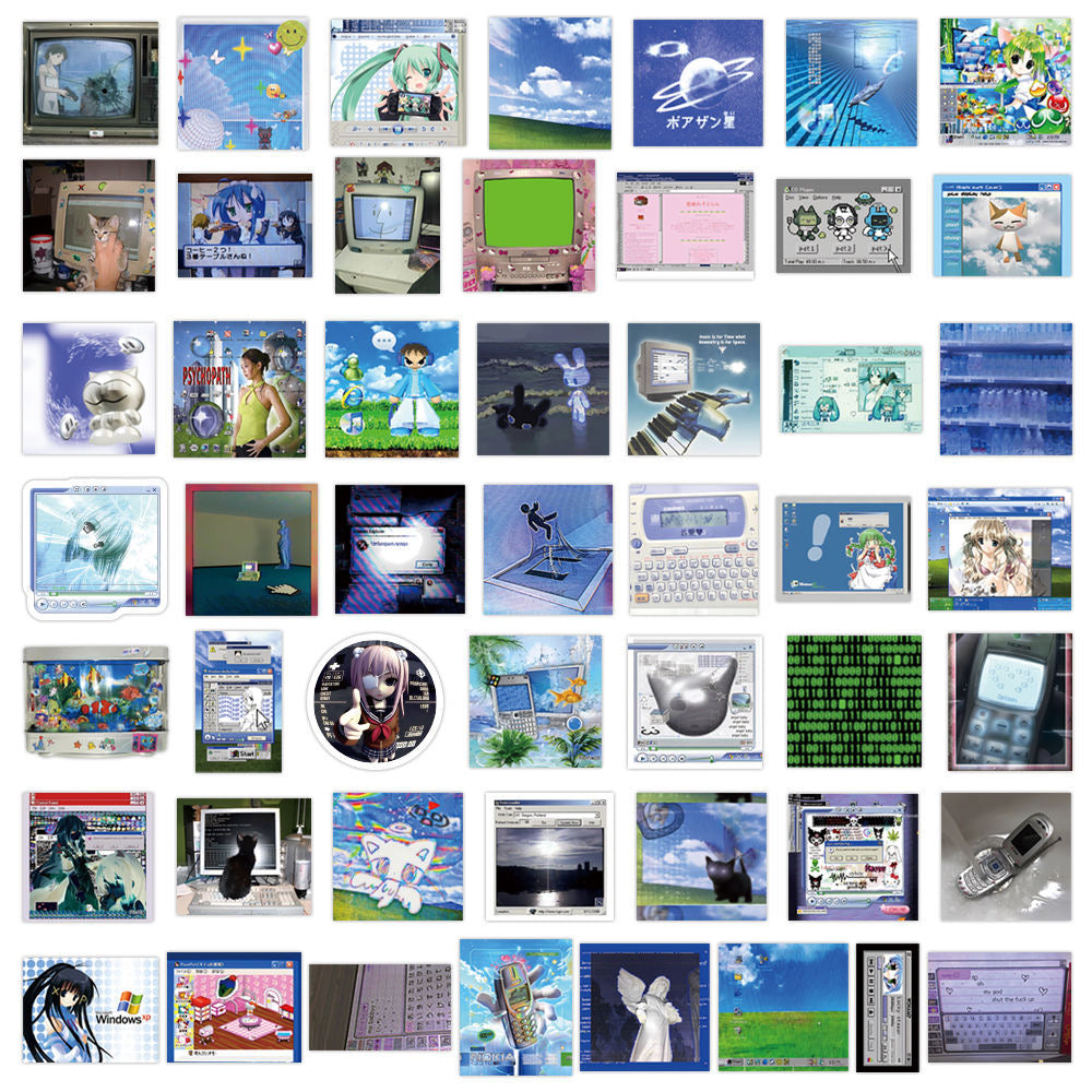 103Pcs Webcore Style Waterproof Stickers