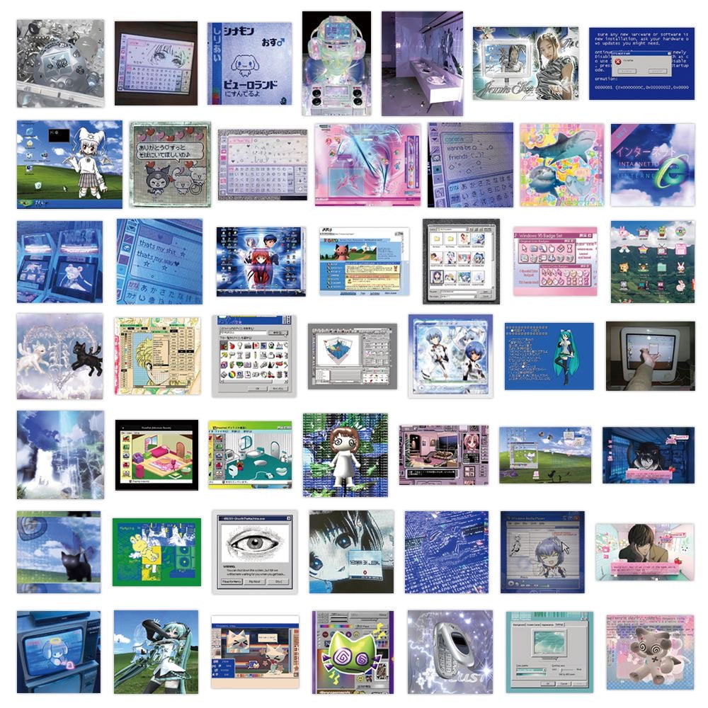 103Pcs Webcore Style Waterproof Stickers