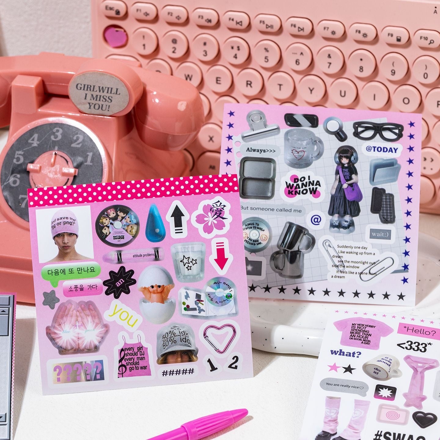20Pages Colorful Bazaar Sticker Book