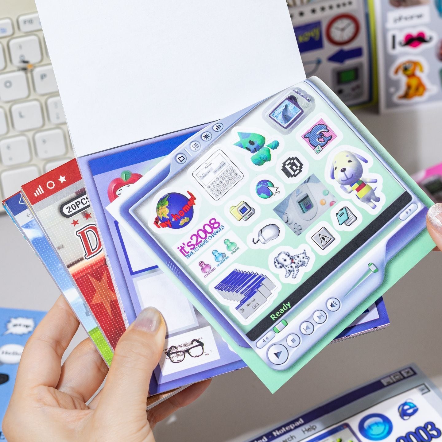 20Pages Colorful Bazaar Sticker Book