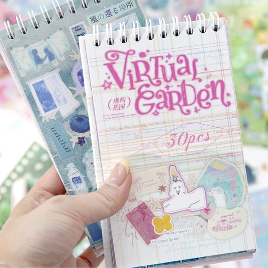 30Pages Virtual Garden Sticker Book