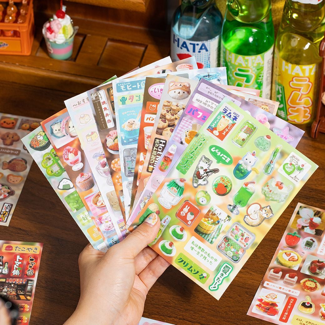 20Pages Old Time Grocery Store Sticker Book