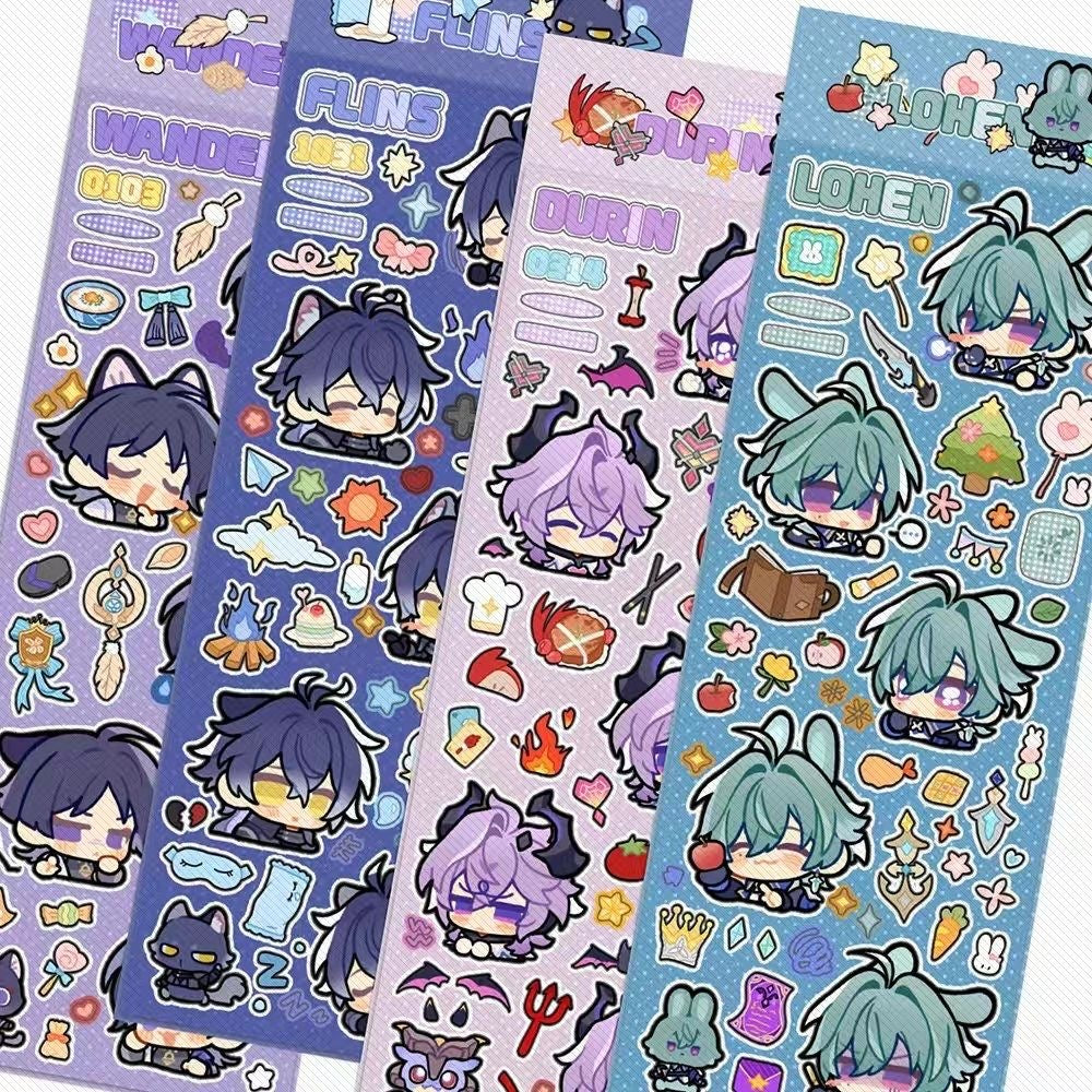 Genshin Impact  Stickers Set Of 4