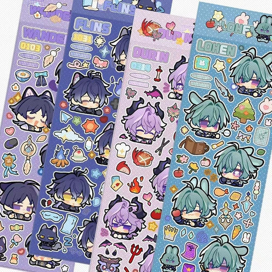 Genshin Impact  Stickers Set Of 4