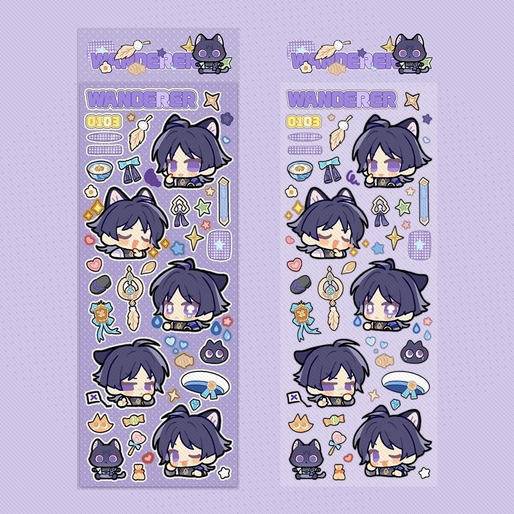 Genshin Impact  Stickers Set Of 4