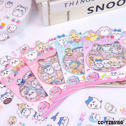 10 Pcs Chiikawa DIY Waterproof Stickers
