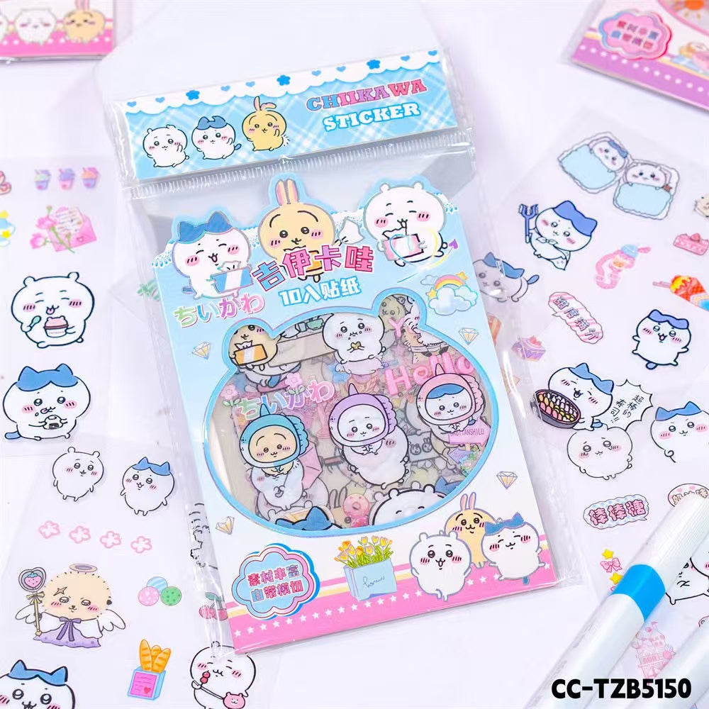 10 Pcs Chiikawa DIY Waterproof Stickers