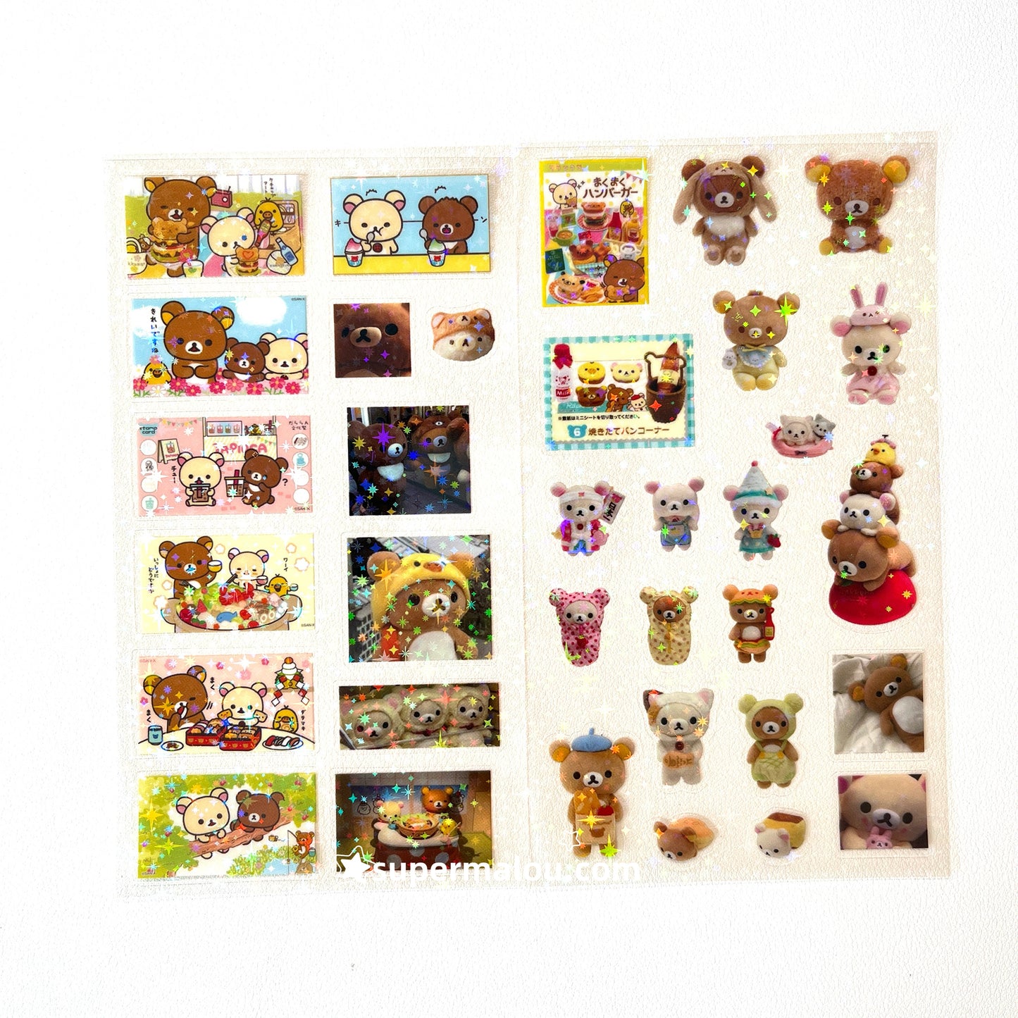10Sheets Rilakkuma Laser Stickers