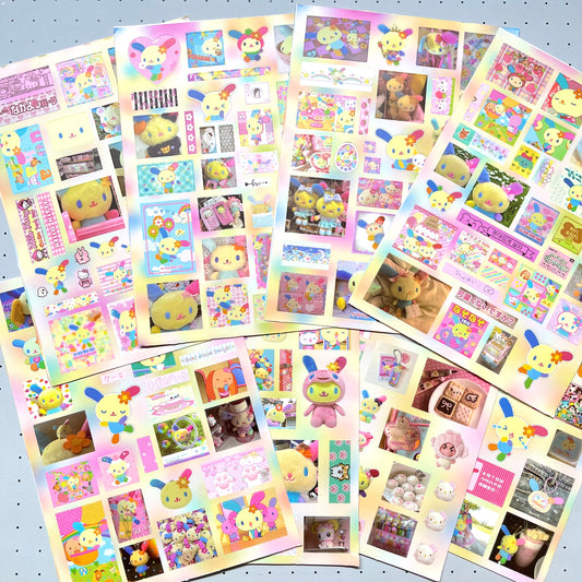 8 Sheets Usahana Stickers