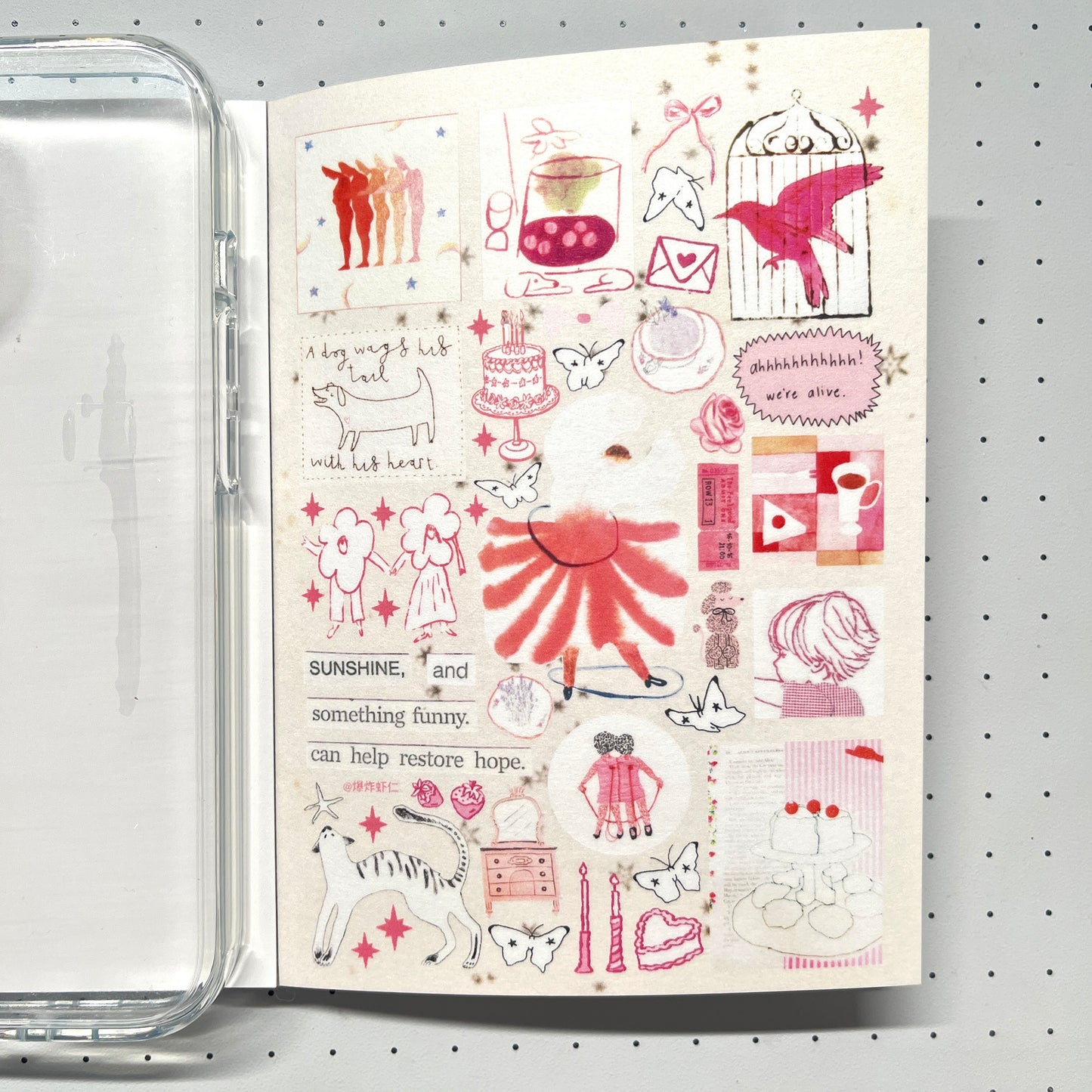 【Limited Edition 9】Steal a moment of leisure Sticker Book Handmade Sticker Phone Case