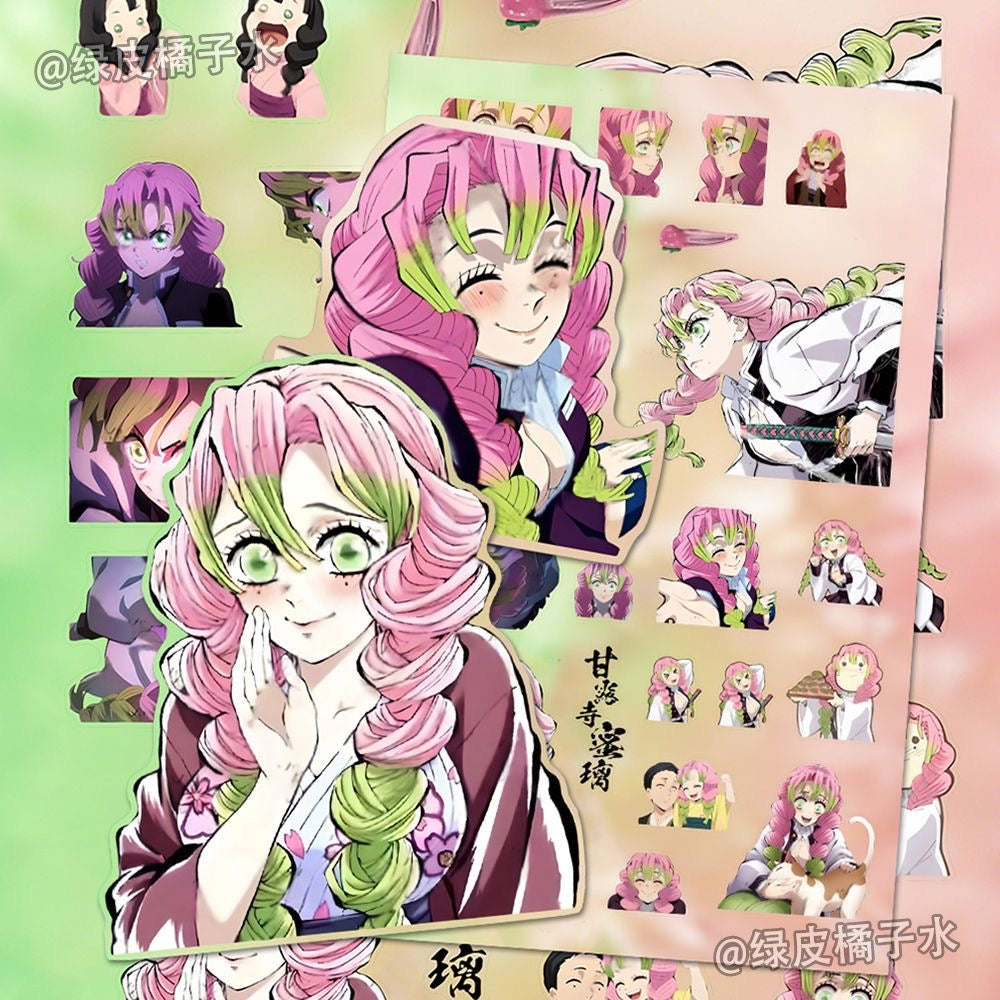8 Sheets Demon Slayer Stickers C