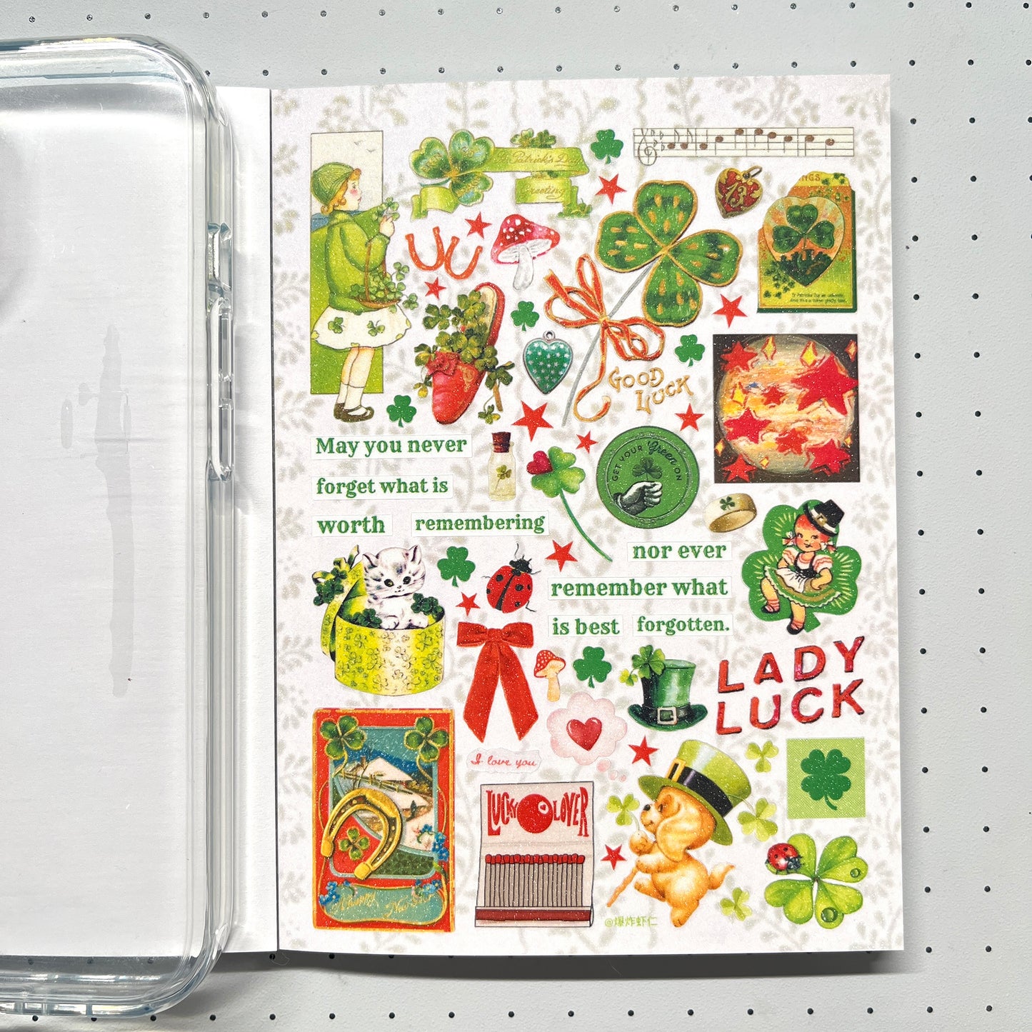 【Limited Edition 9】Steal a moment of leisure Sticker Book Handmade Sticker Phone Case
