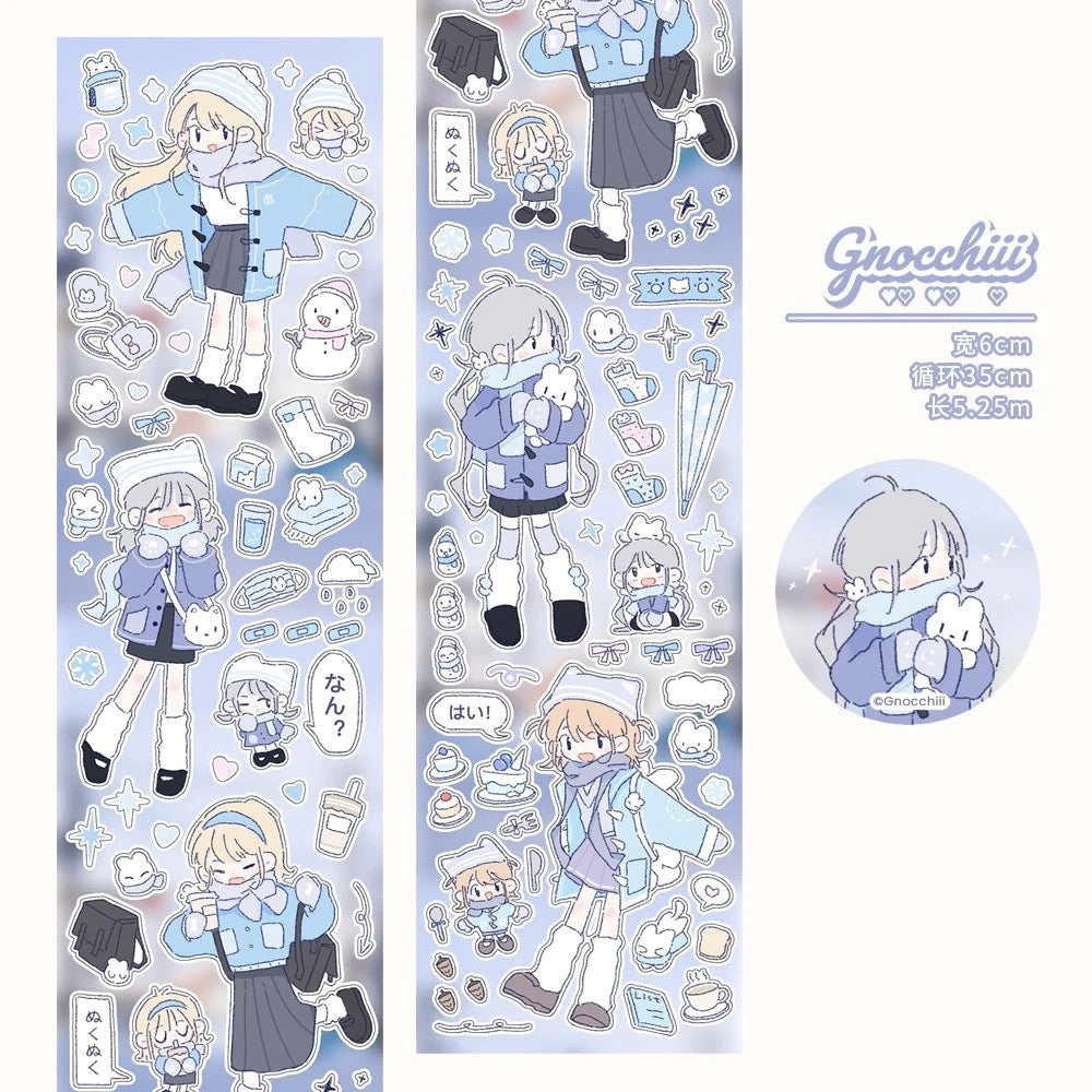 13.75inches First Love in Winter Sticker Roll