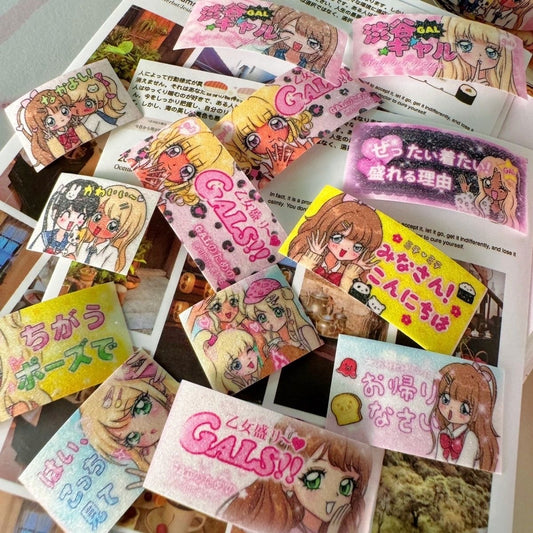 13.75inches High School Girl Sticker Roll
