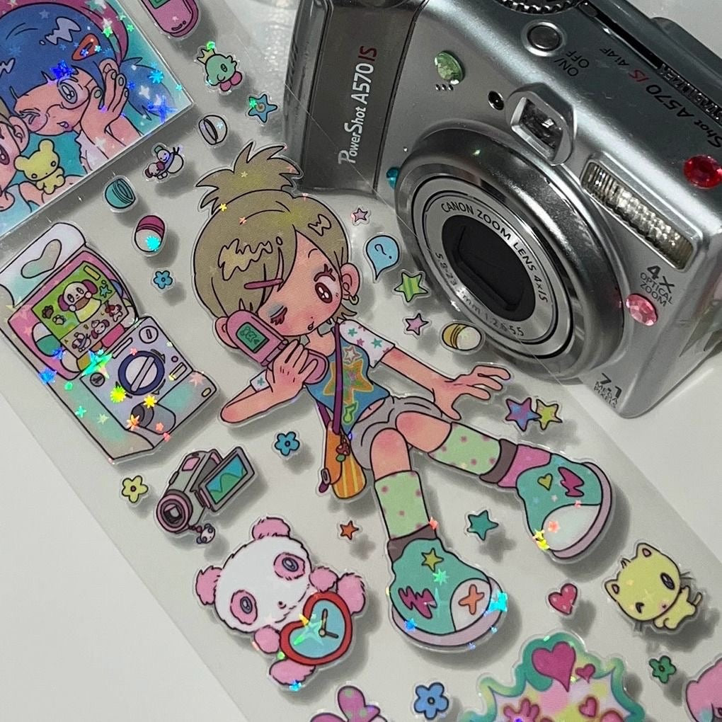 13.78in After School Cool Girl Sticker Roll