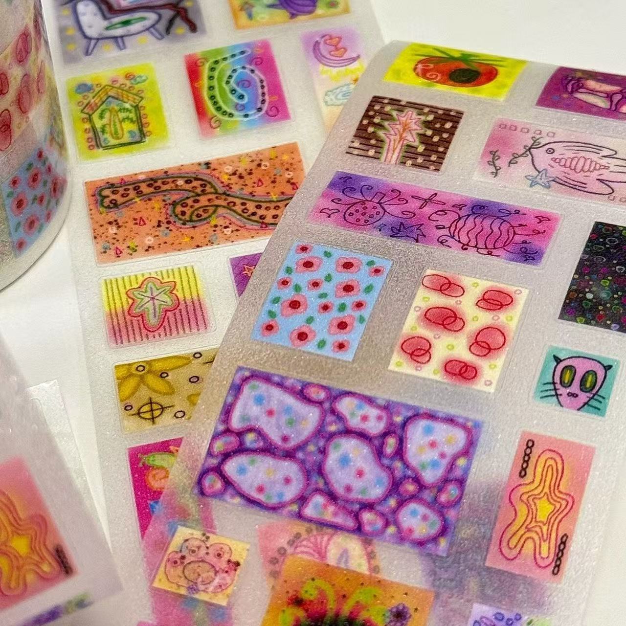 13.78in Grimoire of the Odd Blocks Sticker Roll