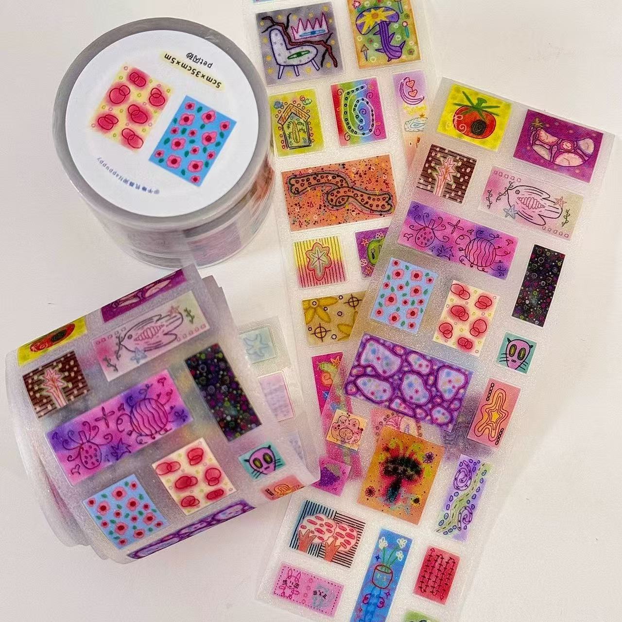 13.78in Grimoire of the Odd Blocks Sticker Roll