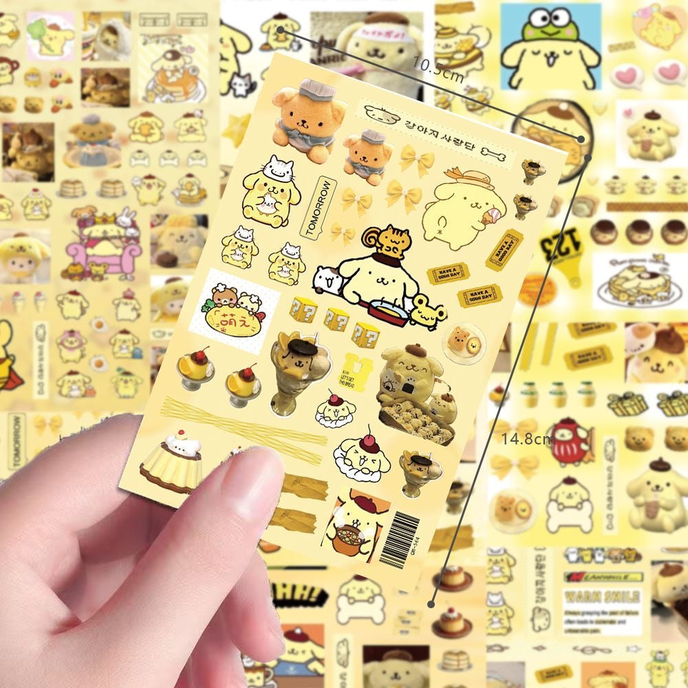 8 Sheets Pompompurin Stickers Style C