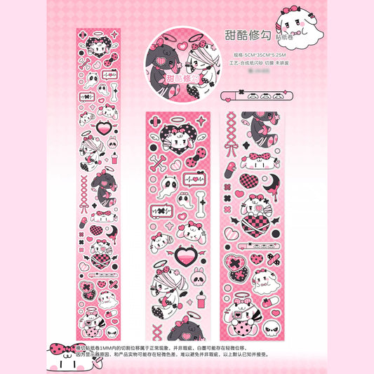13,78inches Sweet Cool Little Dog Sticker Roll
