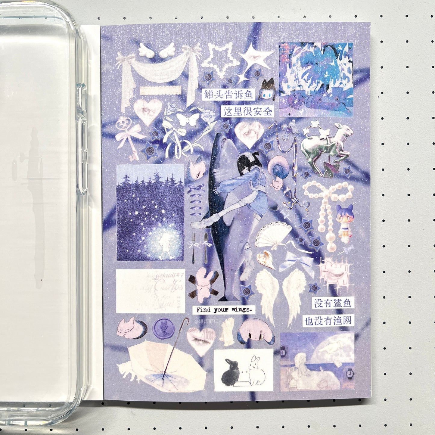 【Limited Edition 9】Steal a moment of leisure Sticker Book Handmade Sticker Phone Case