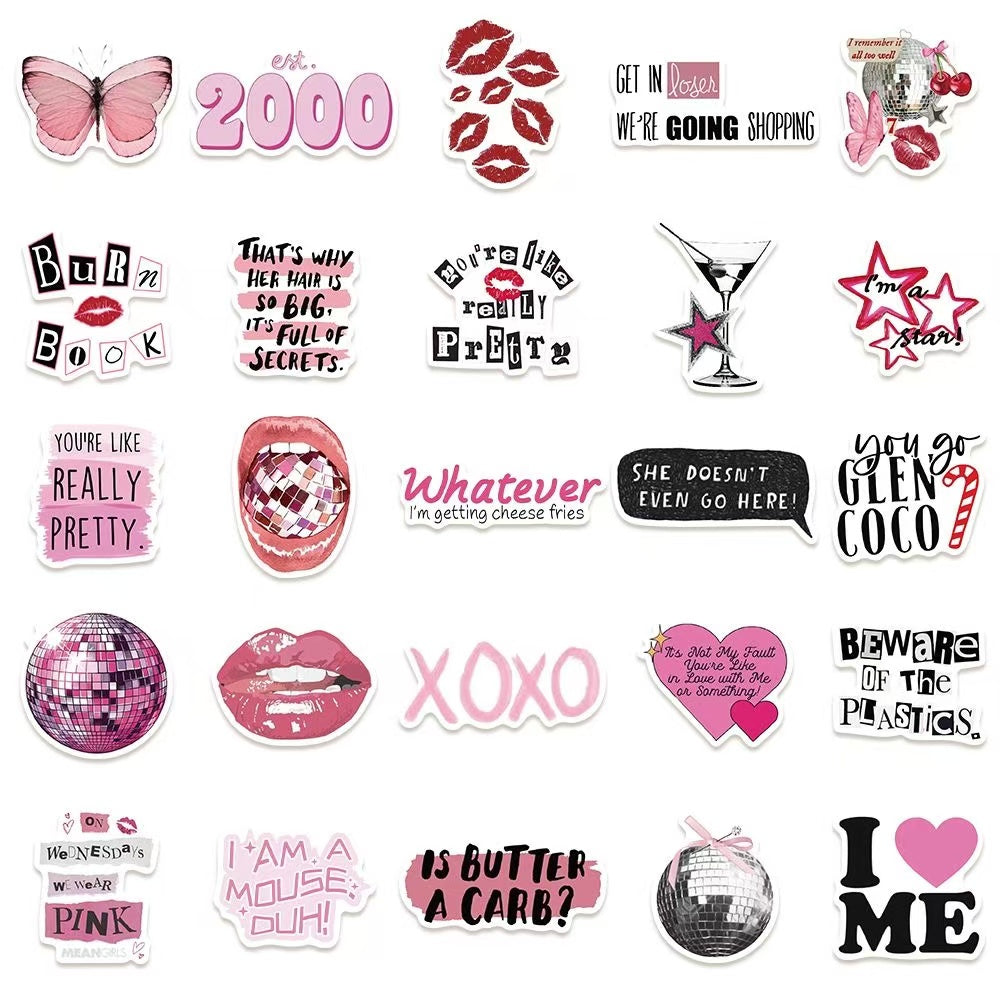 150Pcs Y2K Hot Girl Waterproof Stickers