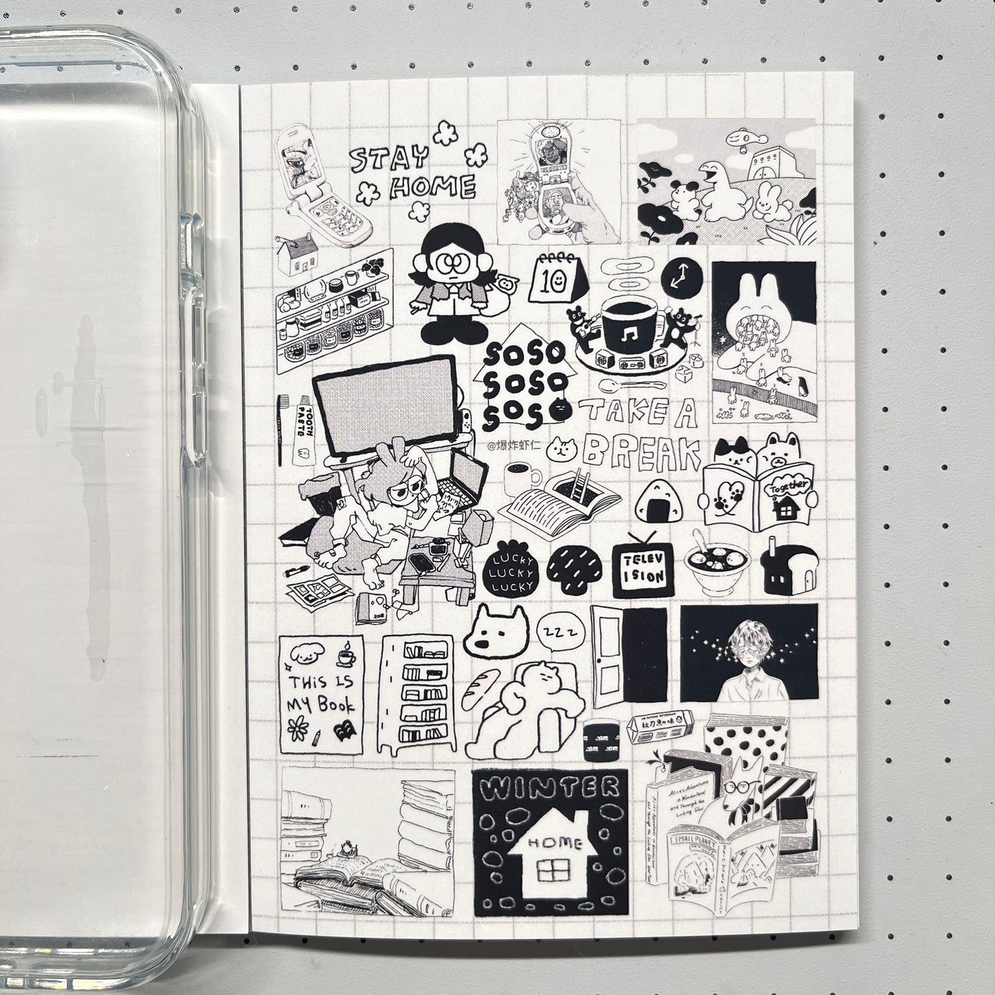 【Limited Edition 9】Steal a moment of leisure Sticker Book Handmade Sticker Phone Case