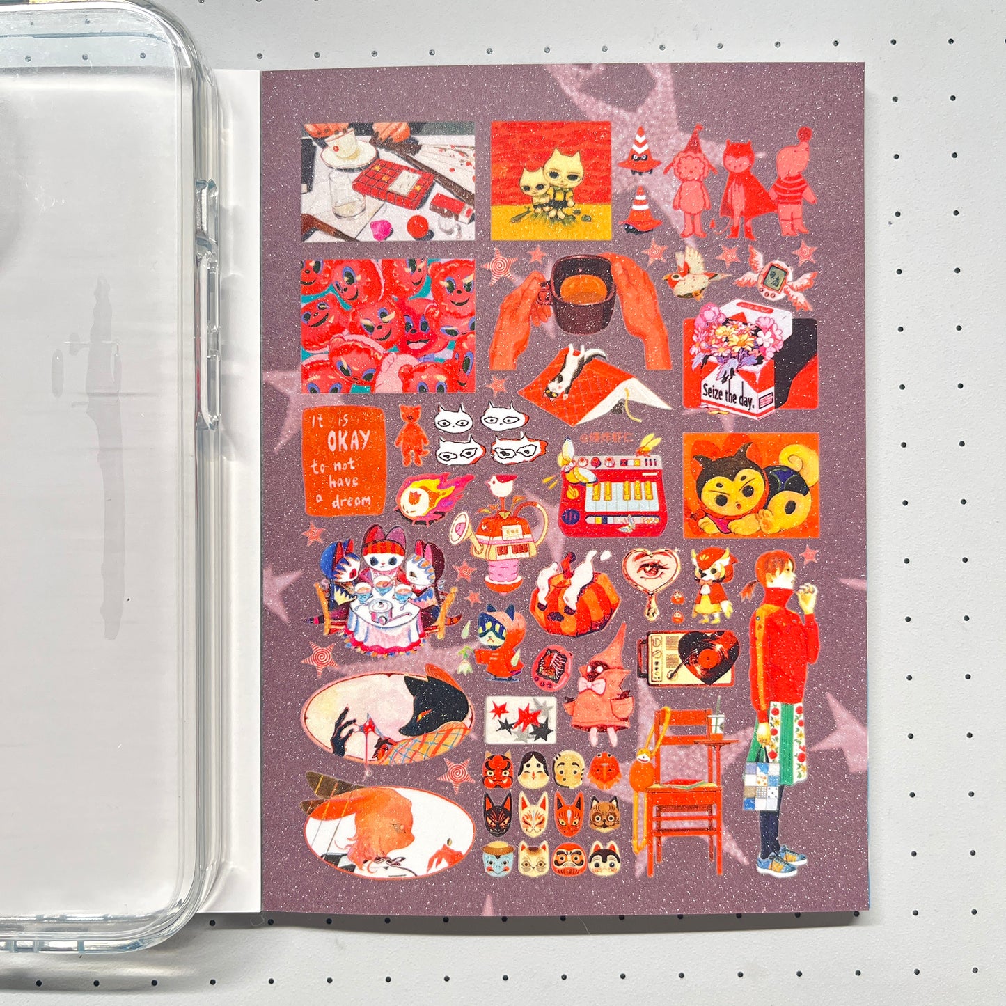【Limited Edition 9】Steal a moment of leisure Sticker Book Handmade Sticker Phone Case