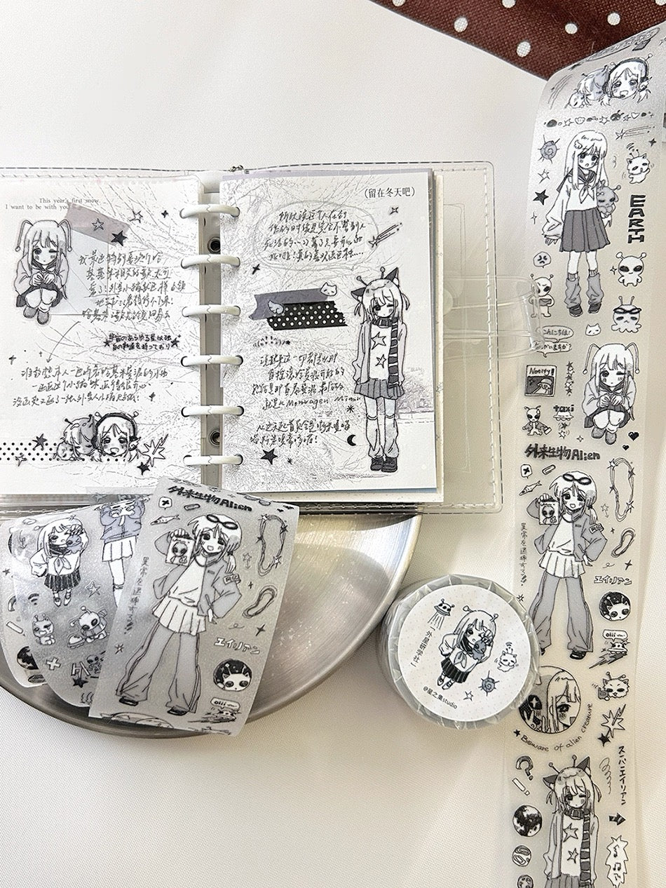 19.68inches Alien Girl Sticker Roll