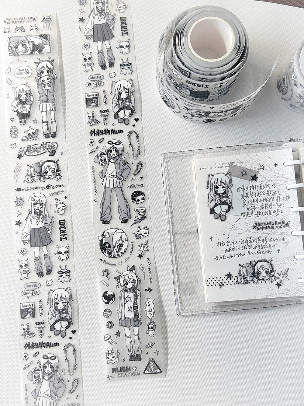 19.68inches Alien Girl Sticker Roll