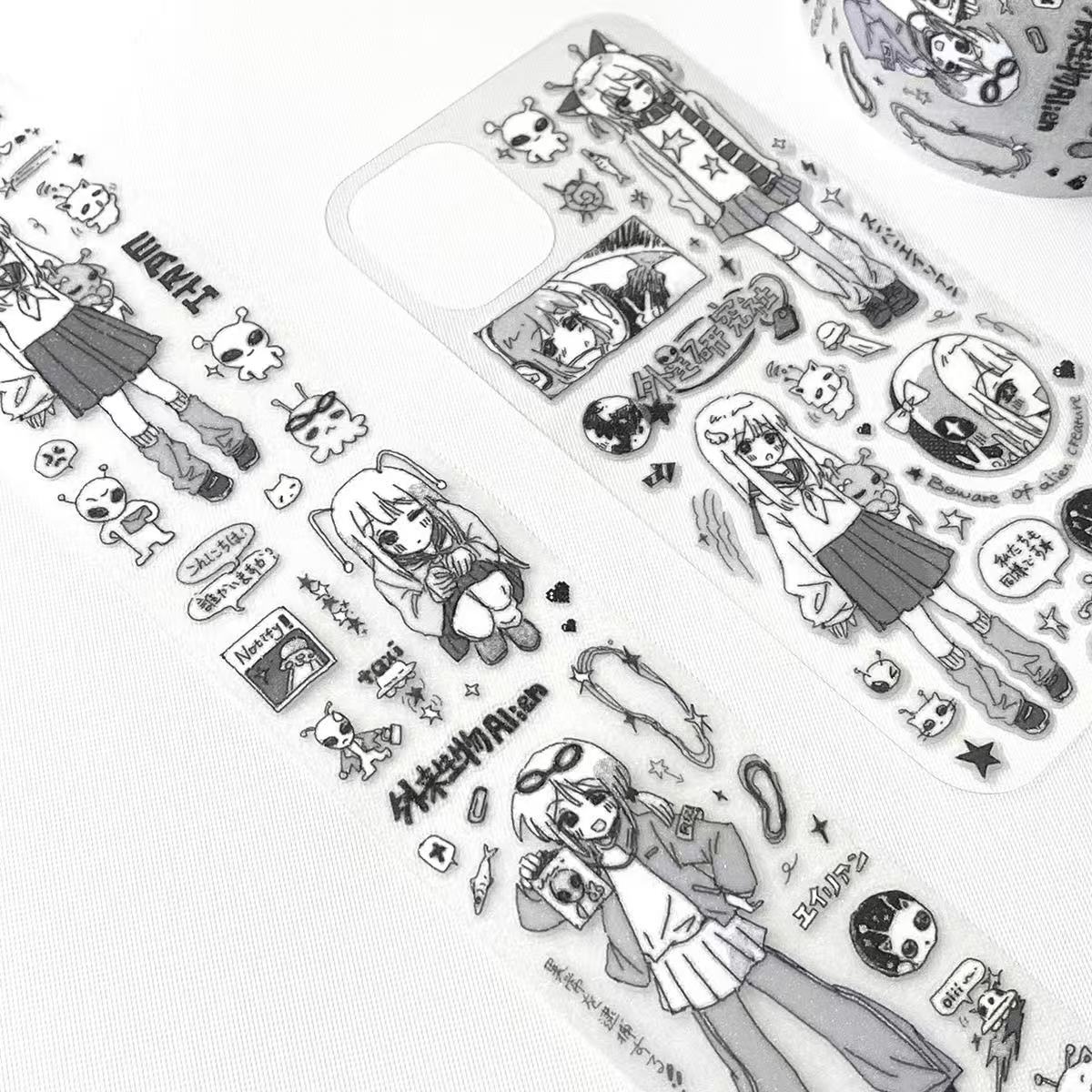 19.68inches Alien Girl Sticker Roll