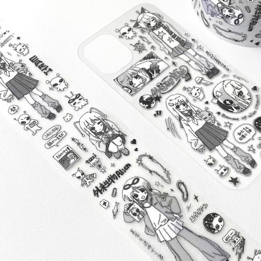 19.68inches Alien Girl Sticker Roll