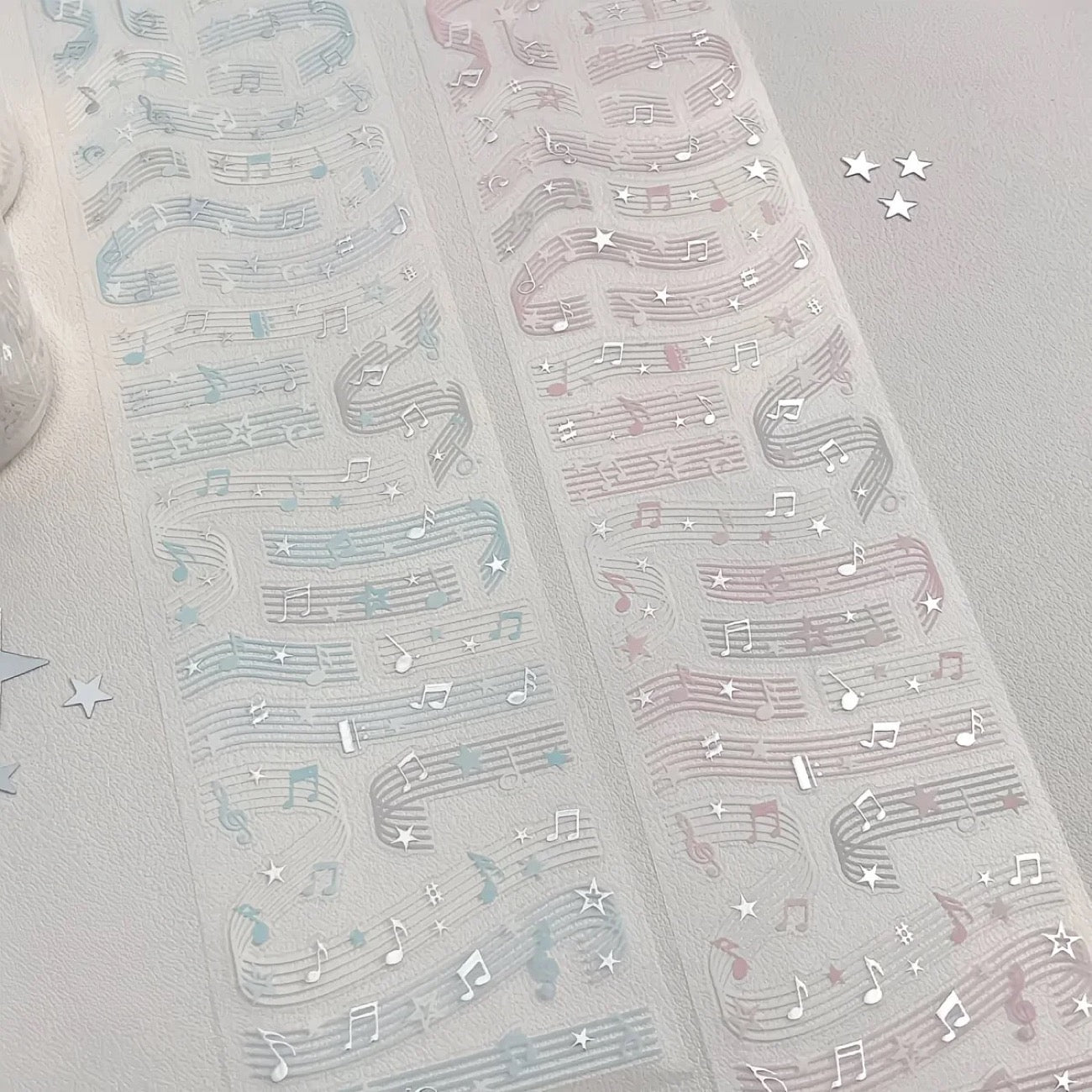 19.68inches Macaron Musical Note Sticker Roll